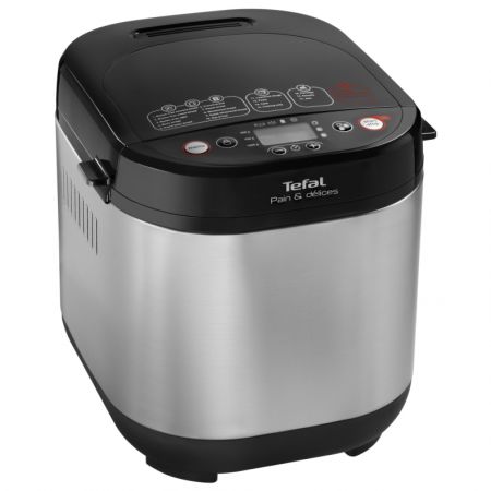 Masina de paine Tefal Pain & Délices PF240, 700 W, 1000 g, 20 programe, Negru/Argintiu