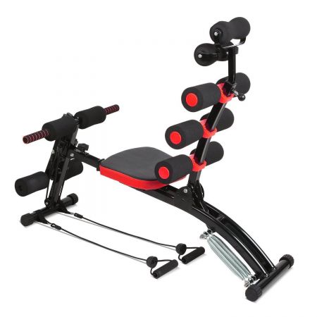 Aparat abdomene TECHFIT AB Multi Crunch, Negru-Rosu