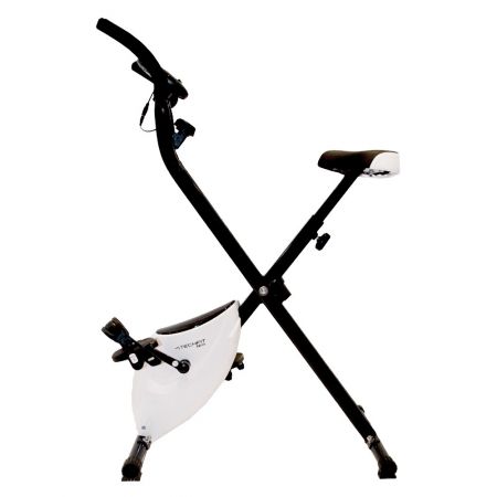 Bicicleta verticala magnetica Techfit XB100, pliabila, Alb/Negru