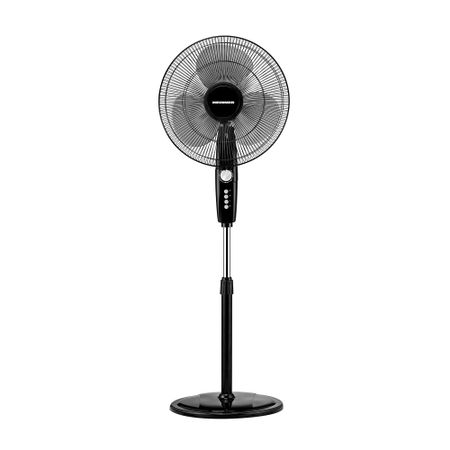 Ventilator cu picior Heinner HXSF-163BK, 55W, 40 cm diametru, temporizator, functie oscilare, 3 trepte de viteza, Negru