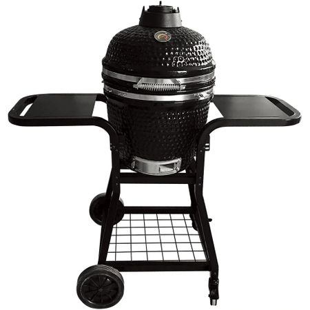 Gratar de gradina Kamado, diametru 18″, suport mobil – Review si Impresii