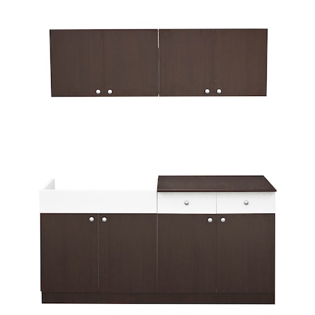 Set mobilier bucatarie economica Kring Karina, 160 cm, Wenge : Review & Pareri utile