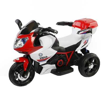 Motocicleta electrica Mappy, pentru copii, Alb/Rosu