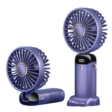Ventilator Ultra Portabil, 3 in 1, De Mana, De Birou, De Gat, 5 Trepte de Viteza, Pliabil, cu Ecran LCD, Albastru : Review si Pareri