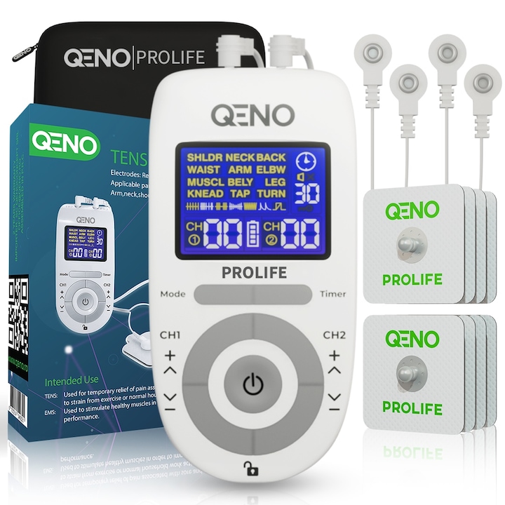 Aparat De Masaj Cu Electrostimulare Pentru Fizioterapie/Electroterapie QENO® ProLife Review si Pareri