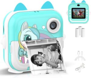 Aparat foto copii cu functie de printare, VALA® Q5P albastru