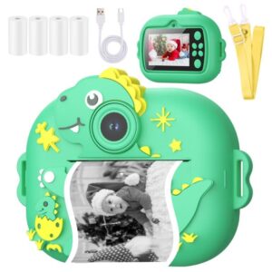 Aparat foto copii cu printare, VALA® 4K DINOZAUR